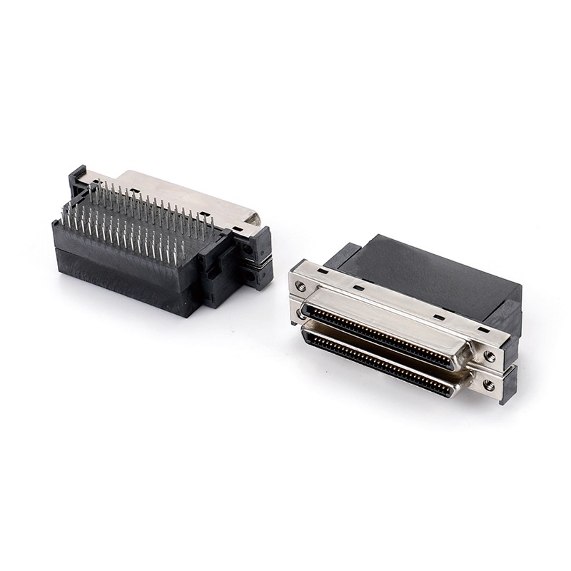 VHDCI connectorVHDCI 68P FEMALE DOUBLE 90DIP VHDCI connectorVHDCI 68P FEMALE DOUBLE 90DIP